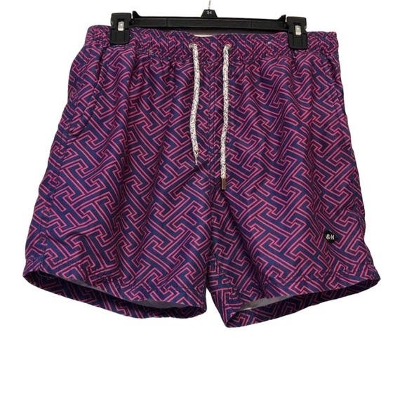 IslandHaze Pink & Blue Patterned Swim Trunks - Picture 1 of 5